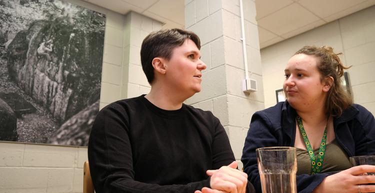 two women having a conversation